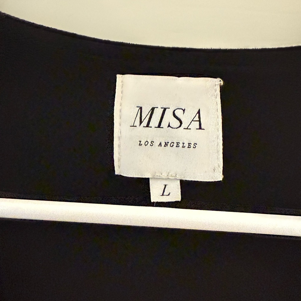 Misa Los Angeles Charisse Dress in Evil Eye Velveteen Long Sleeve Large - Picture 9 of 10